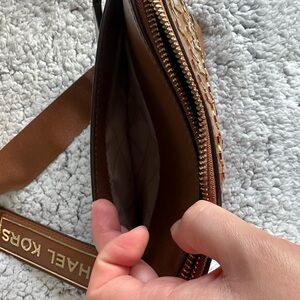 Michael Kors Tan Wristlet with Gold Details